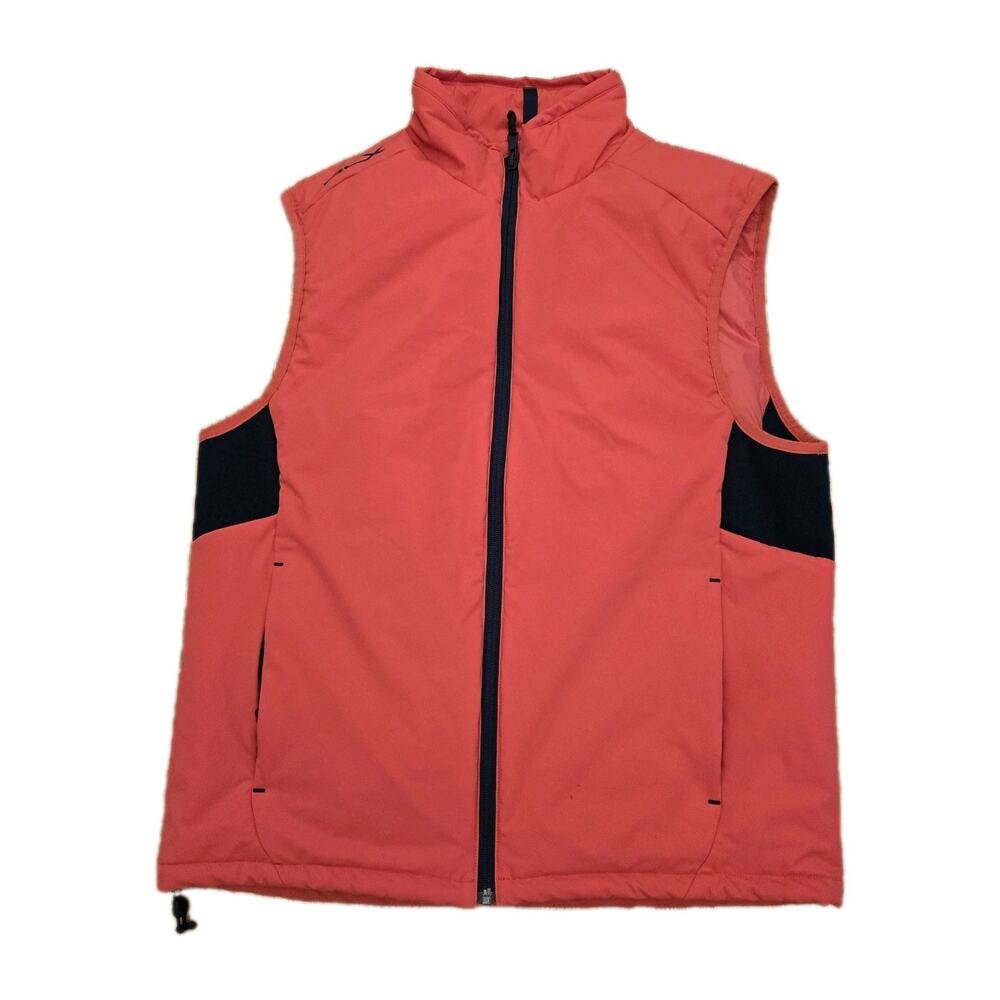 RLX Ralph Lauren Mens Medium Vest Golf New England Water Resistant In Red. Read!